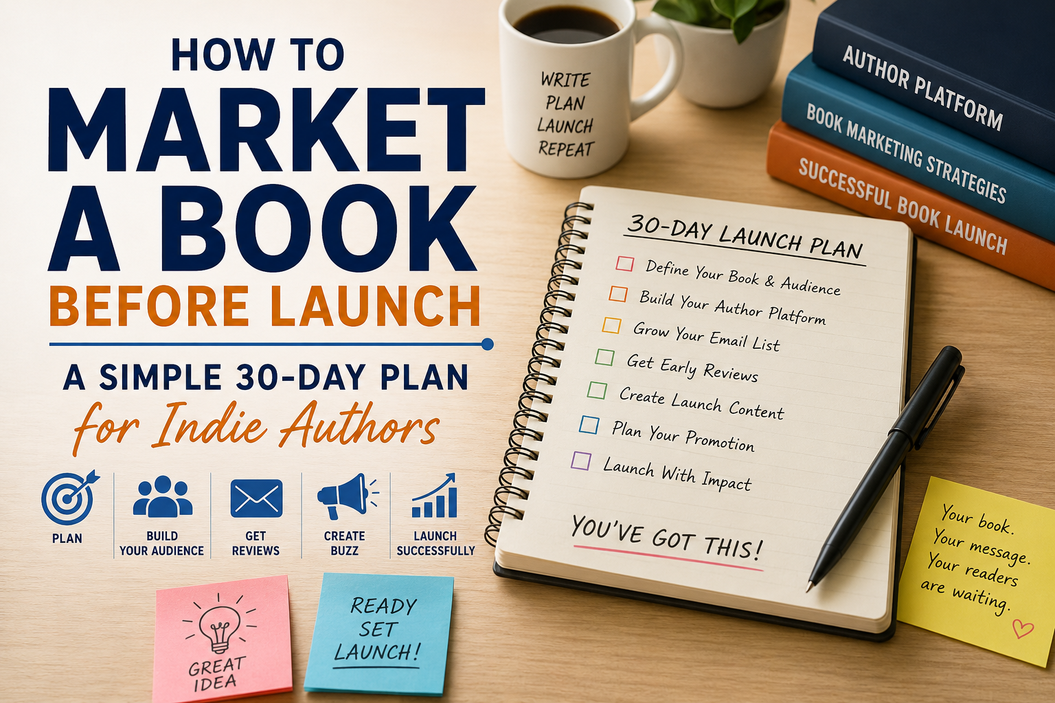 How to Market a Book Before Launch: A Simple 30-Day Plan for Indie Authors